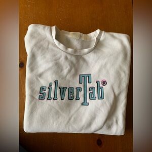 Silver Tab White crewneck sweatshirt